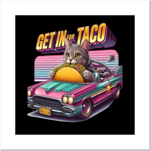 Feline Fiesta in Pink Ride Posters and Art